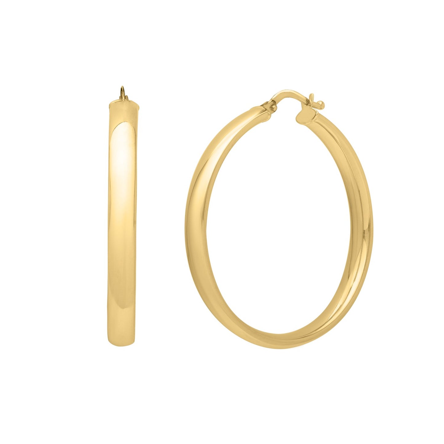 Medium Wedding Hoop Earrings in 14K Yellow Gold