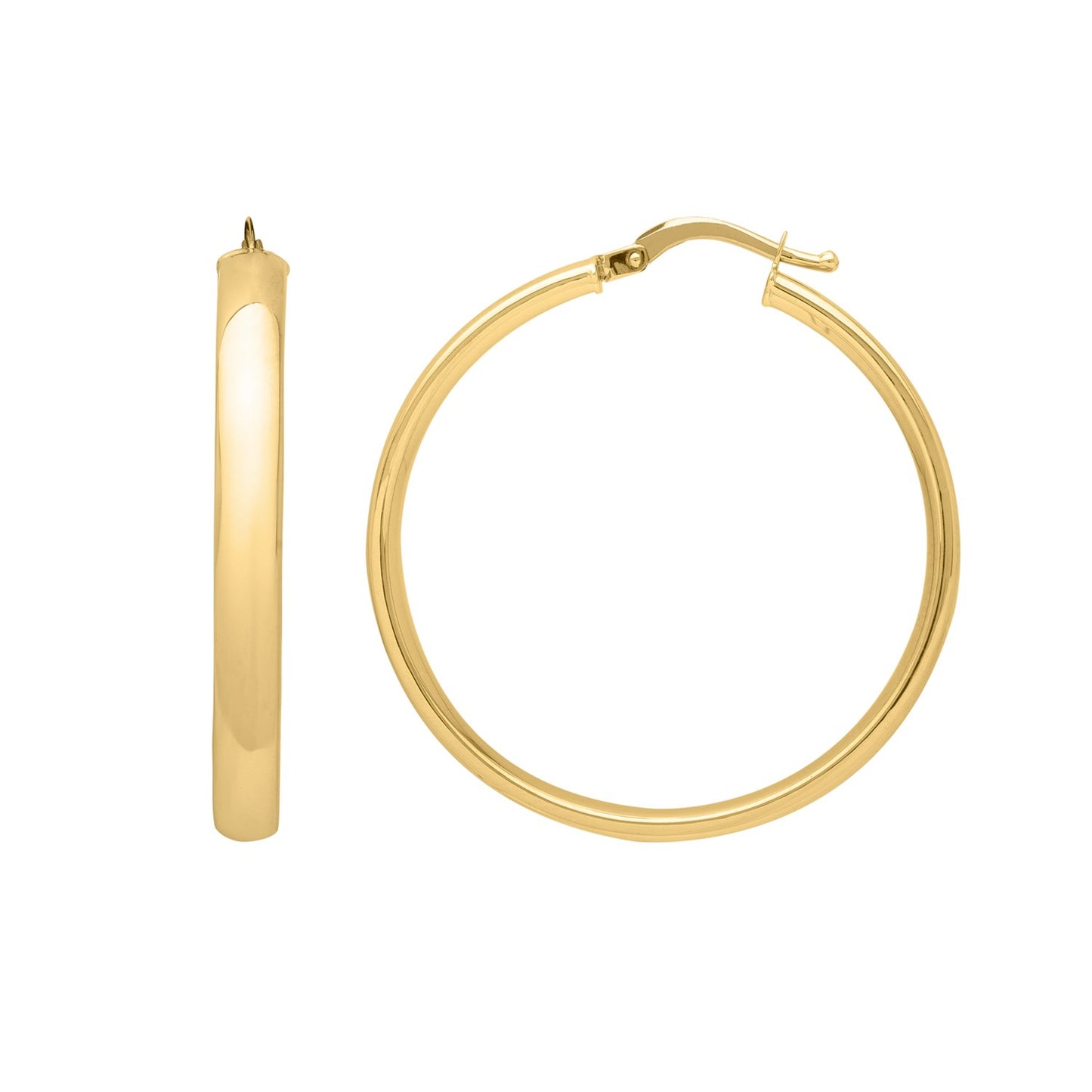 Medium Wedding Hoop Earrings in 14K Yellow Gold