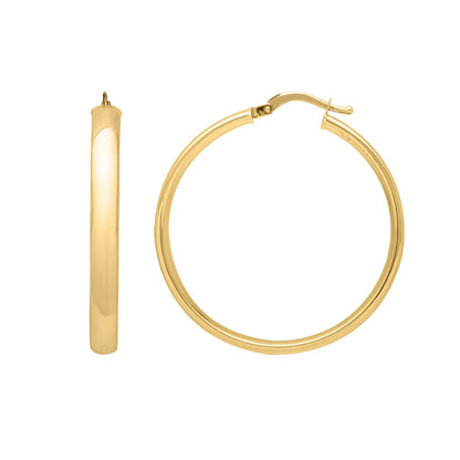 Medium Wedding Hoop Earrings in 14K Yellow Gold