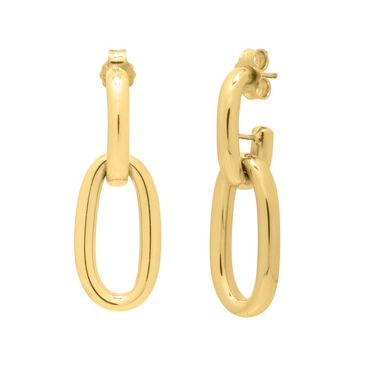 Link Drop Earrings in 14K Yellow Gold