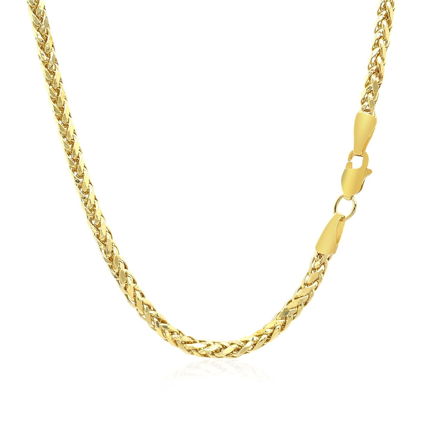 14k Yellow Gold Lite Diamond Cut Round Franco Chain (2.70 mm)