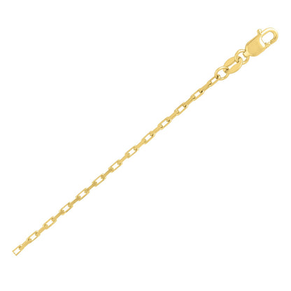 14k Yellow Gold French Cable Chain (1.3 mm)